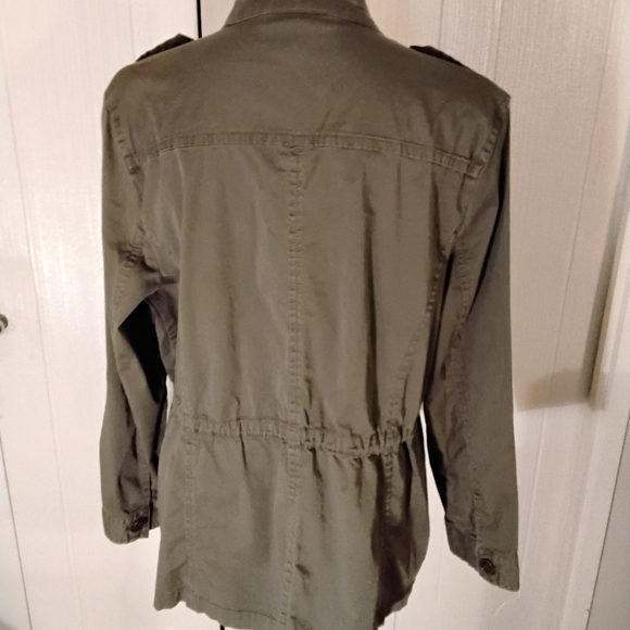 Womens STYLE & CO Army/olive Green Button Front Jacket, Size XL - Picture 7 of 12